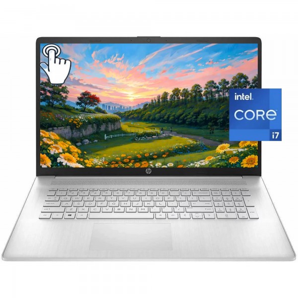 HP 17t-cn200 17.3" HD High Performance Laptop(Intel Core i7-1255U, 16GB RAM, 1TB SSD, Intel Iris Xe, Bluetooth, Win 11 Home) with Touchscreen,Silver